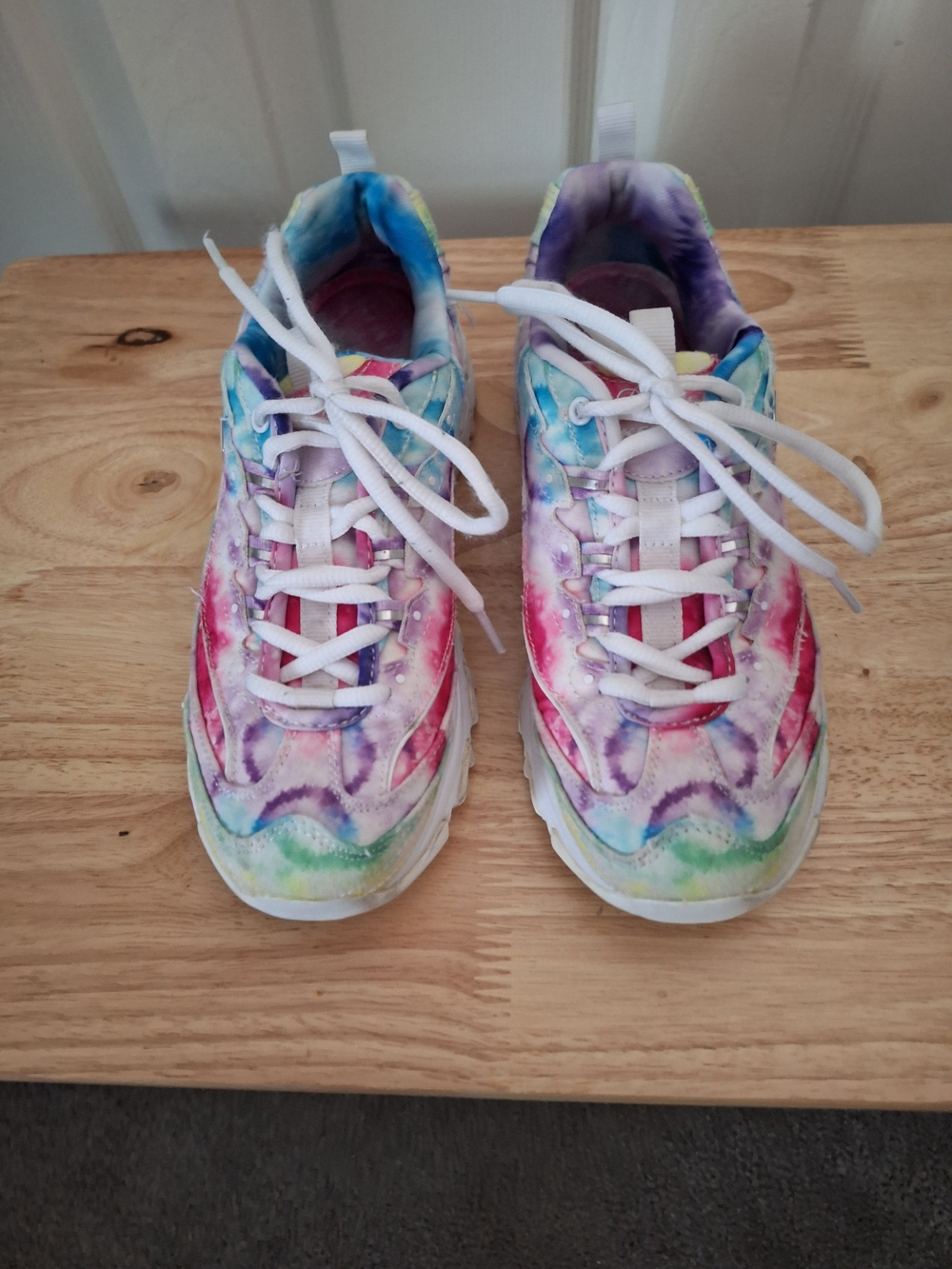 Skechers Women's D'Lites 'Stellar Canvas Tie-Dye' Sneakers Size 6.5